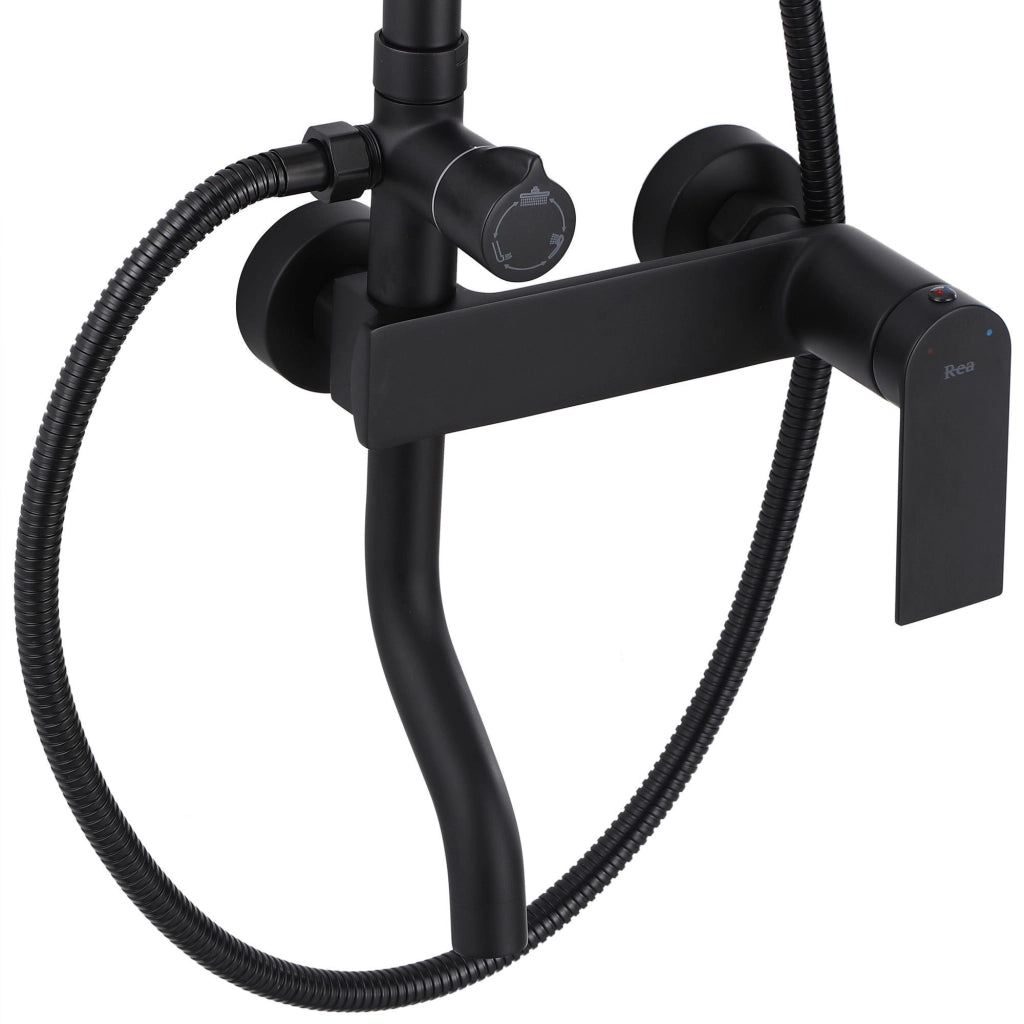 Set Doccia Rea Storm Black Matt