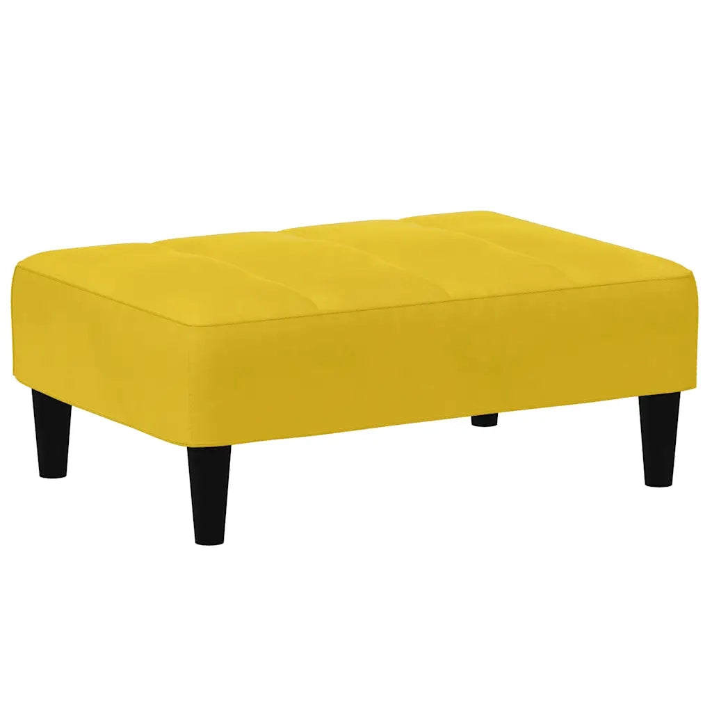 Poggiapiedi Giallo 77x55x31 cm in Velluto 4007370