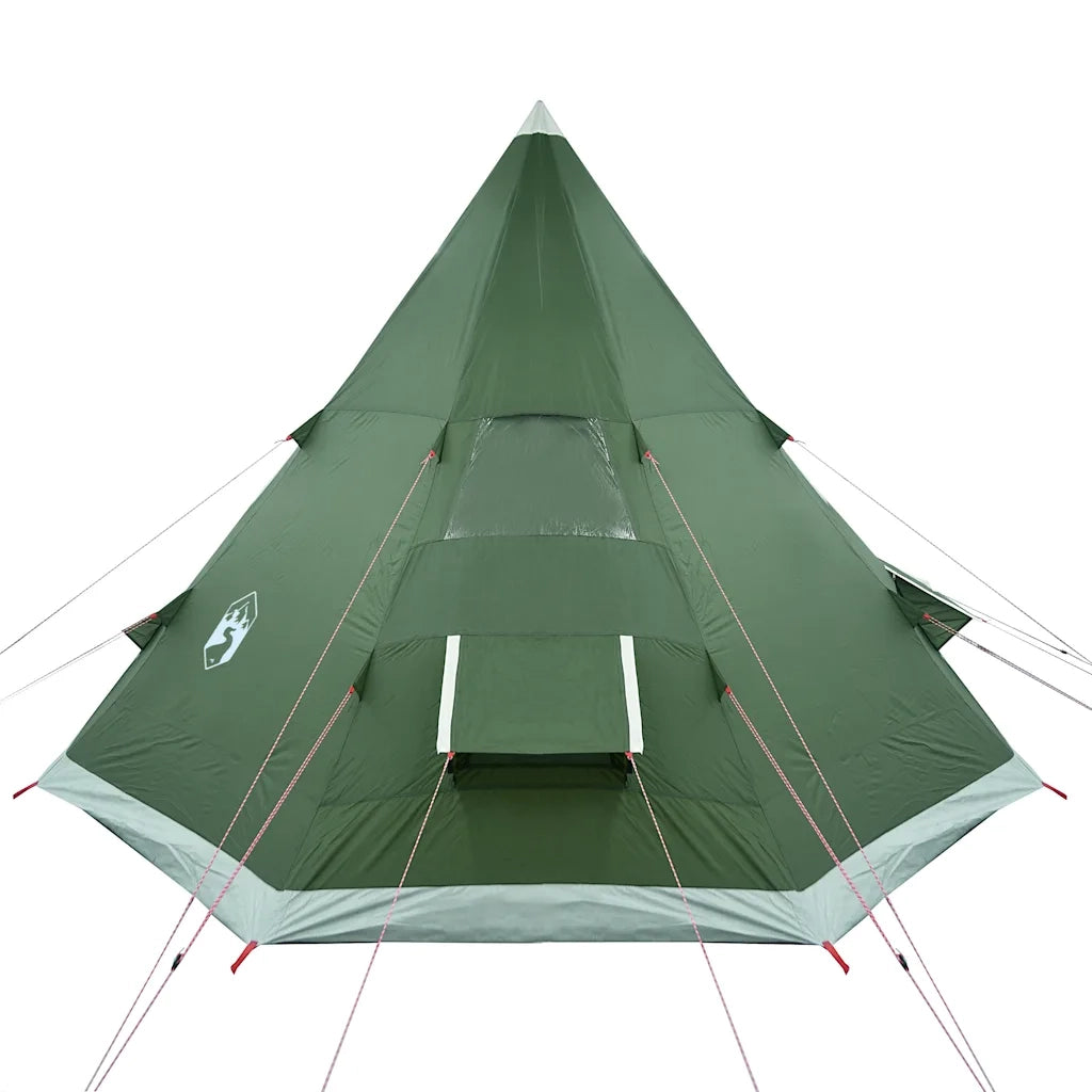 Tenda da Campeggio Tipi per 4 Persone-Tenda per Famiglie Verde Impermeabile