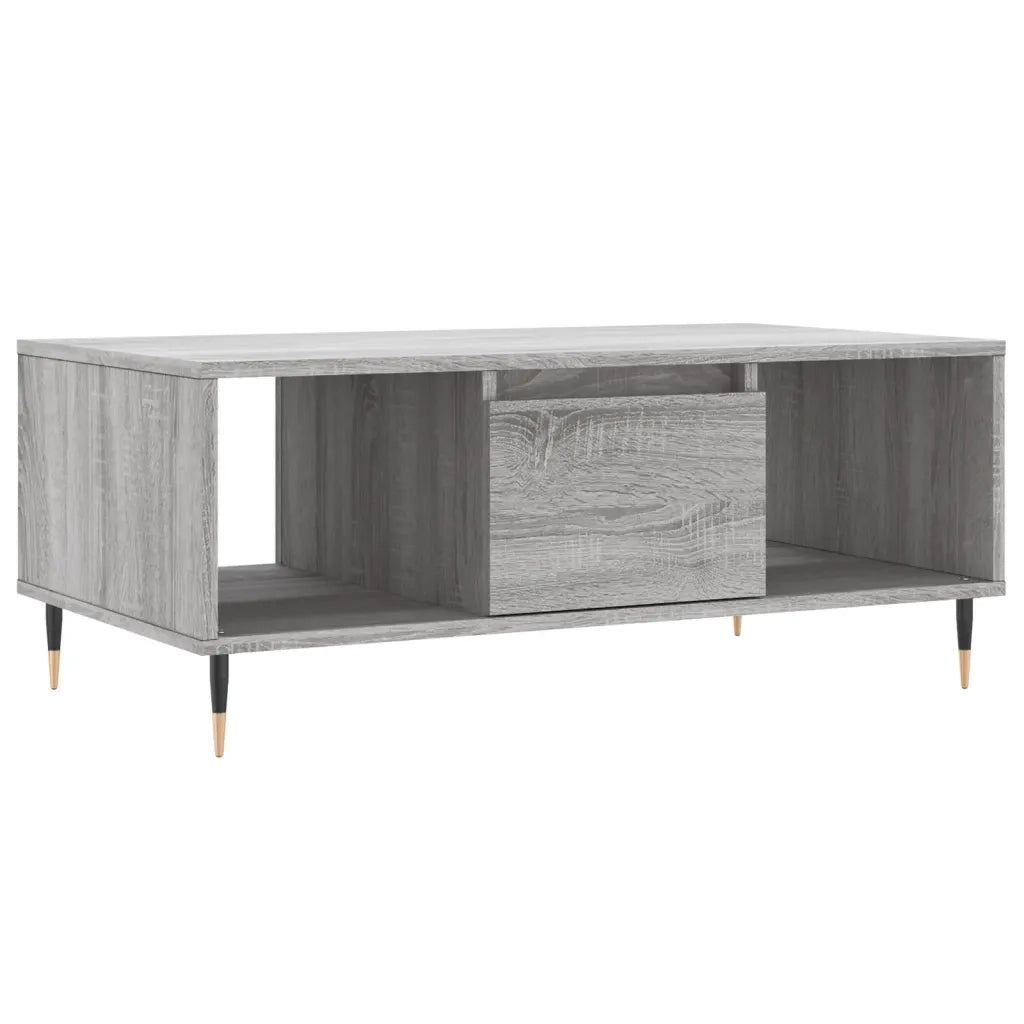 Tavolino Salotto Grigio Sonoma 90x50x36,5 cm Legno Multistratocod mxl 118756