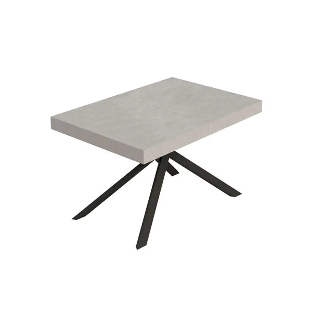 Tavolo allungabile 140/224x80cm Niket cashmere gambe antracite