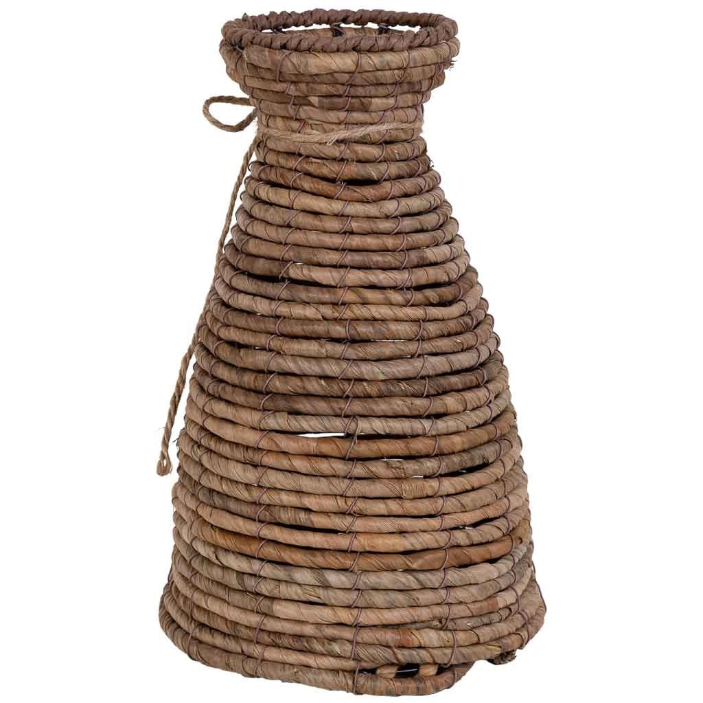 Vaso in foglia di banano naturale marrone, D18,5X31h cm