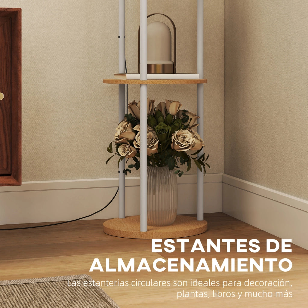 Lampada da Terra con Scaffale 3 Temperature ¨C zephmum ¨C Grigio 120x40x180