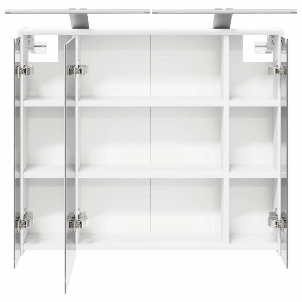 Mobiletto per specchio da bagno Bianco 73,5 x 16 x 62,5 cm