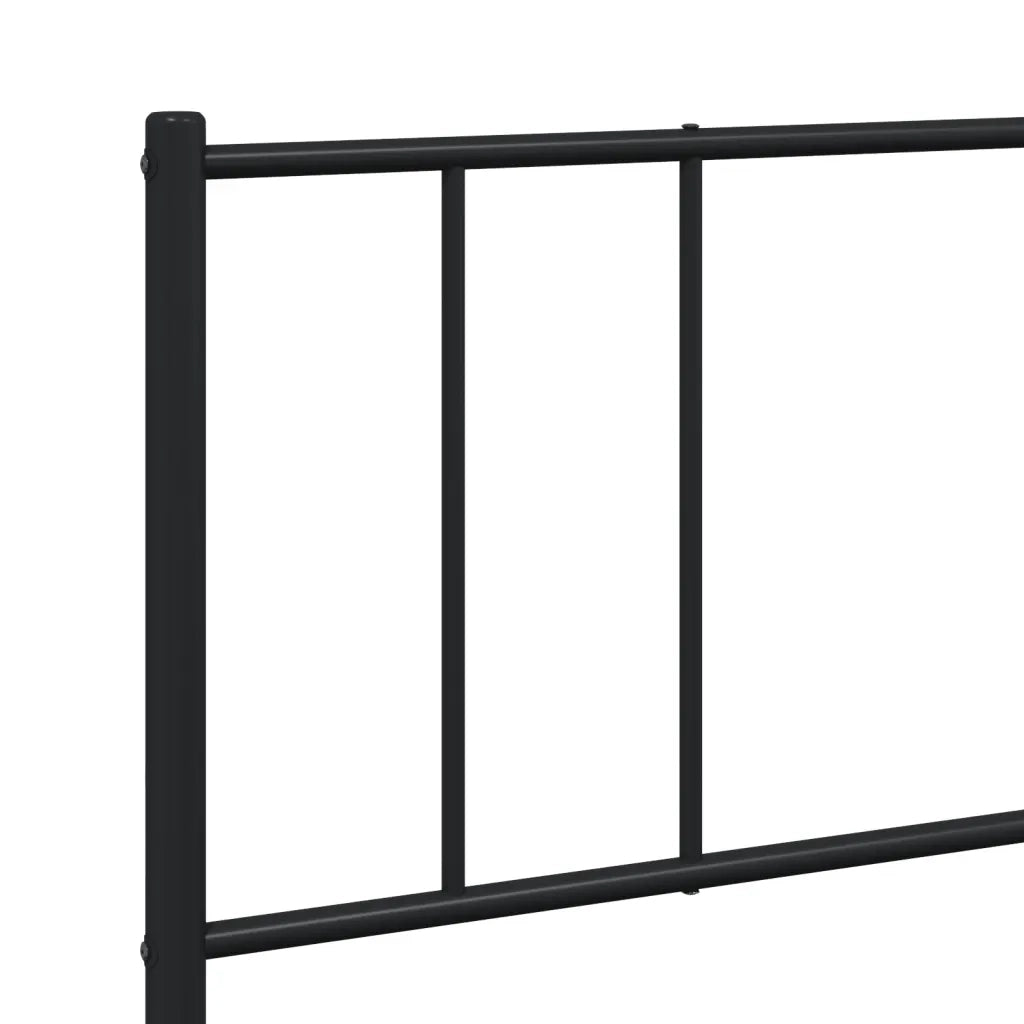 Giroletto con Testiera in Metallo Nero 180x200 cm 352484