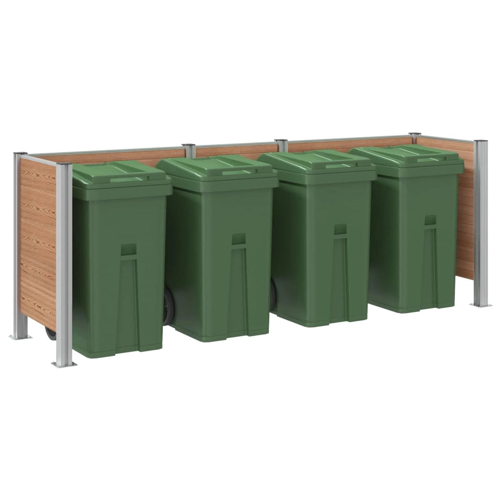 Recinzione Contenitore per Rifiuti Marrone 315 x 85 x 115 cm 3429268