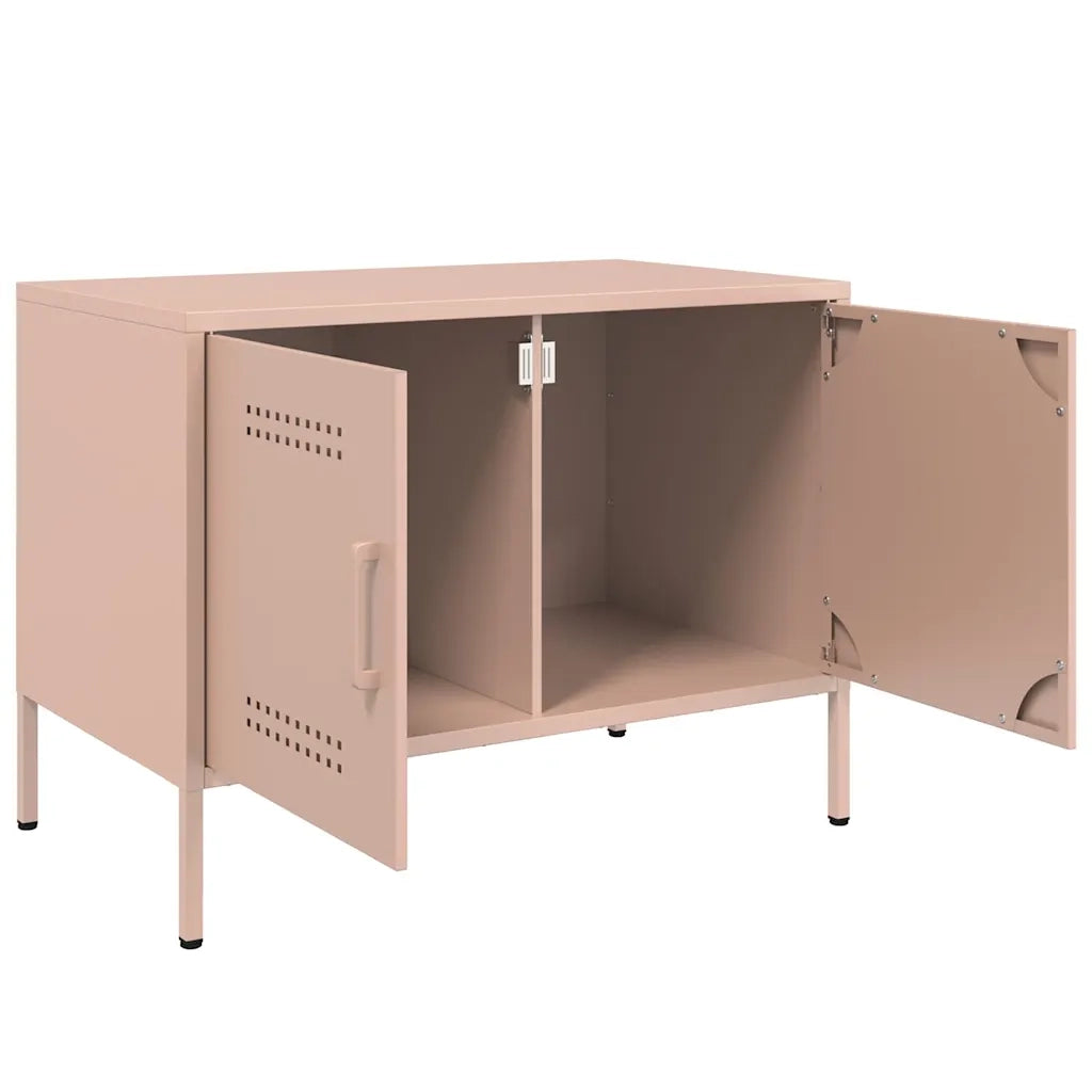 Mobili TV 2pz | Armadietto TV | Mobile Porta TV Rosa 68x39x50,5 cm in Acciaio