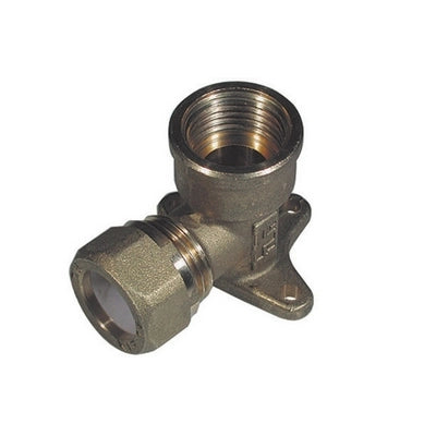 GOMITO CON FLANGIA PER RAME CON OGIVA TEFLON TIEMME- 1/2 x 14- TIEMM- pezzi 1