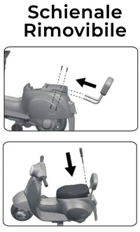 Piaggio Mini Vespa GTS Elettrica 6V per Bambini Rossa