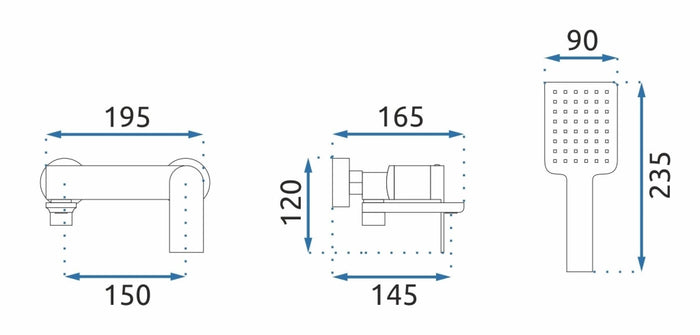 Rubinetto Da Vasca Rea Storm Gold