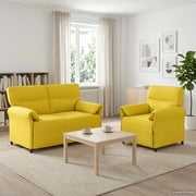 Set di divani 2 pz Giallo Chiaro Tessuto 3424853