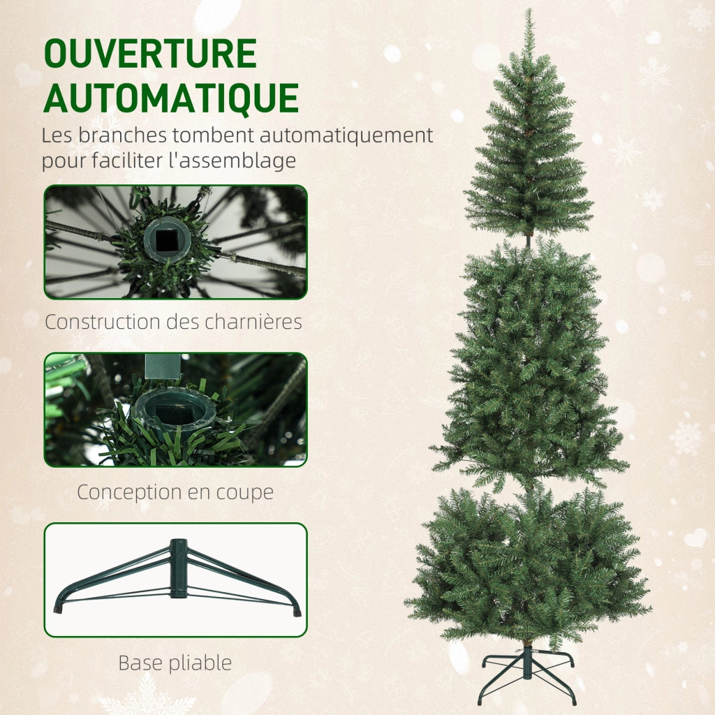 Albero di Natale artificiale con luci ¨C zephmum ¨C verde 210 cm