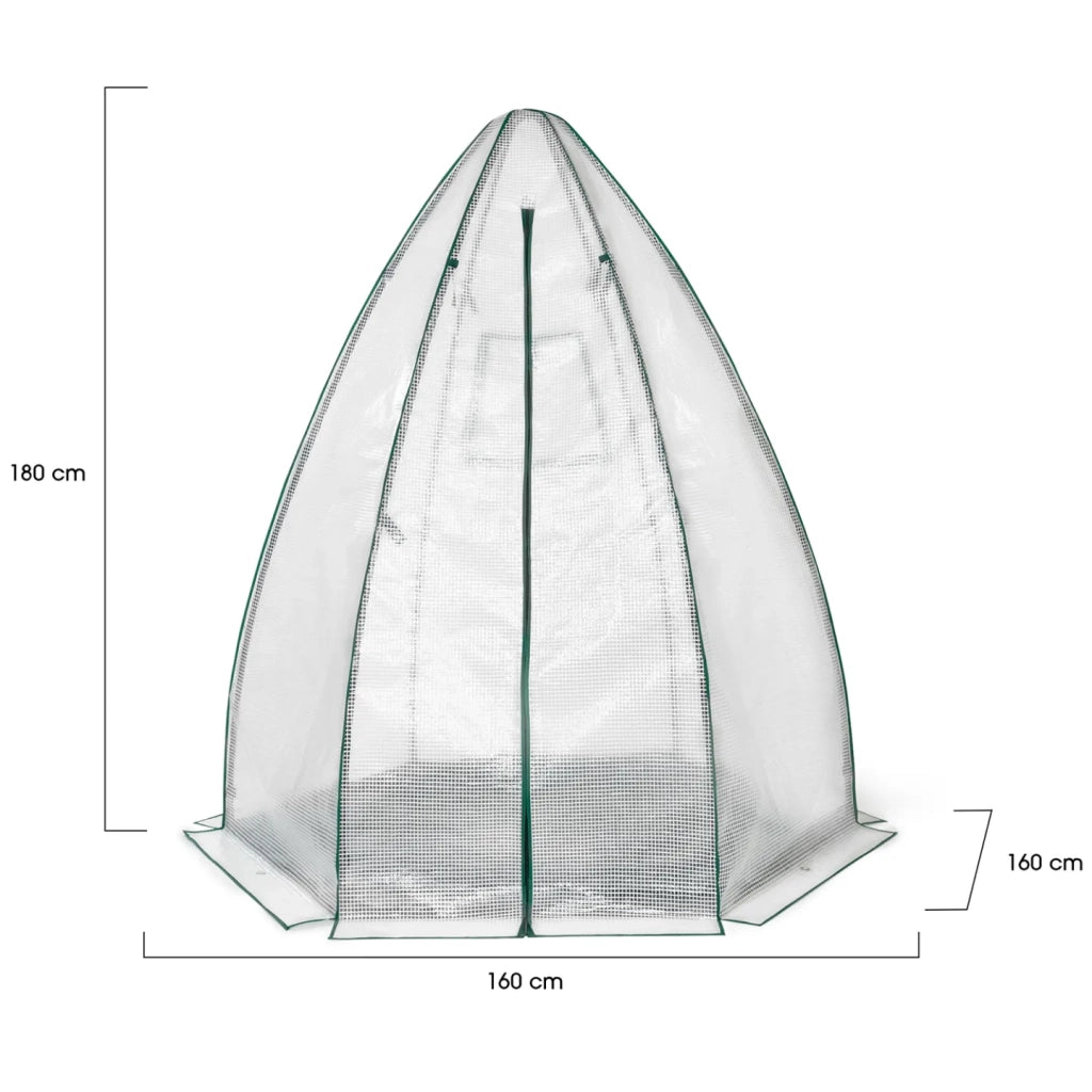 IDMarket - Serra a cupola per lo svernamento 160 x 160 x 180 CM