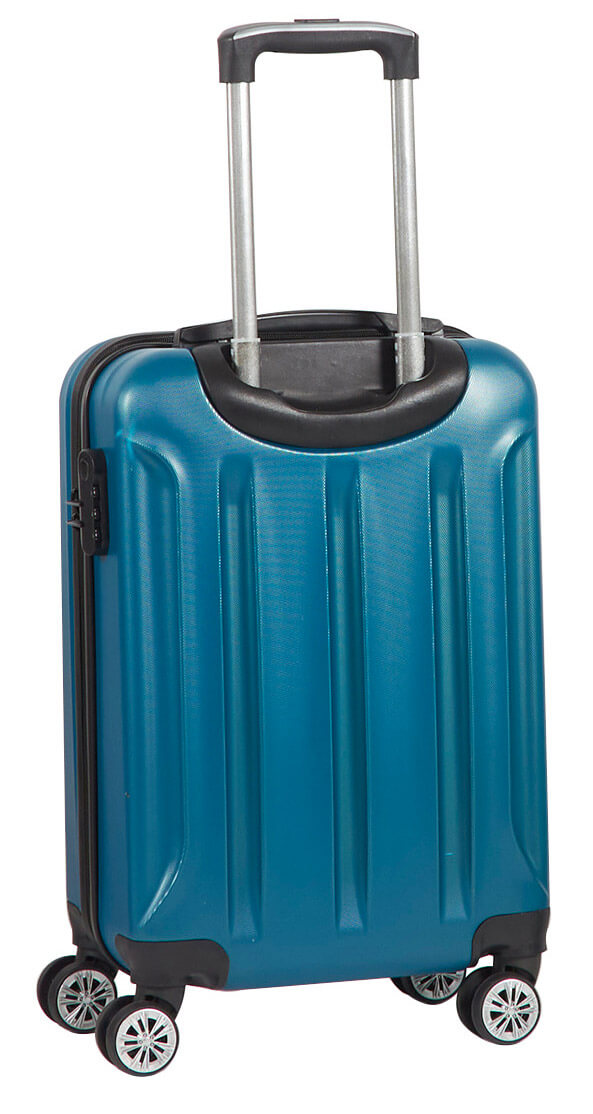 Trolley Valigia Bagaglio a Mano Rigido in ABS 4 Ruote  Ravizzoni Cosmo Blu Petrolio