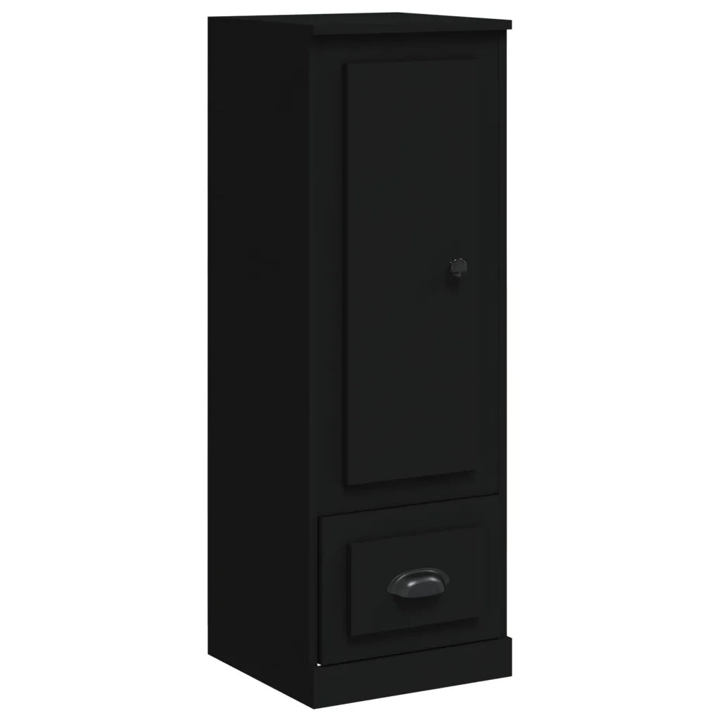 Credenza | Madia | Buffet da pranzo | Armadio da pranzo Nera 36x35,5x103,5 cm in Legno Multistrato