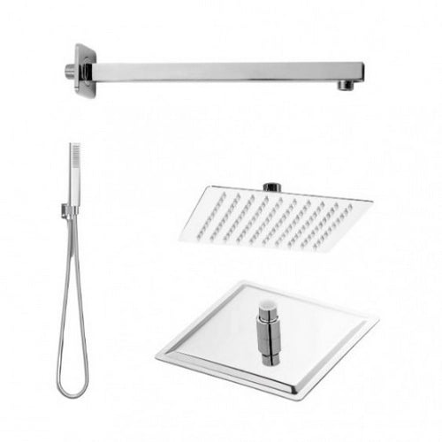 KIT SOFFIONE DOCCIA RESTYLING SMART- QUADRATO- Cromo Lucido- METAF- pezzi 1
