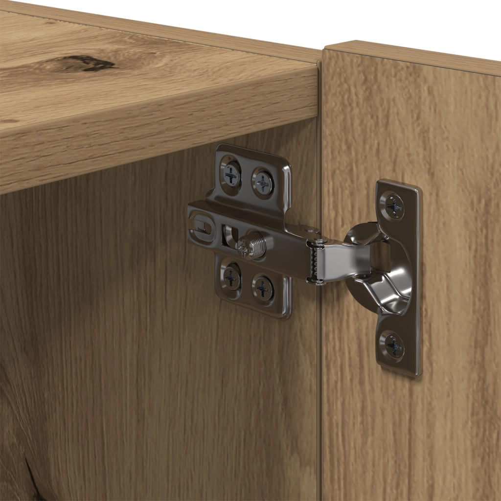 Mobile TV con luci LED Rovere Artigianale 100x35x31 cm
