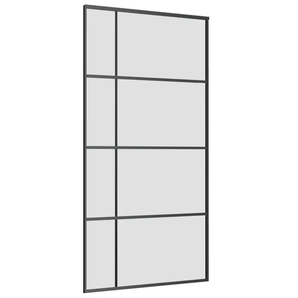 Porta Scorrevole con Ferramenta Nera 102,5x205 cm in Vetro ESG 3375953