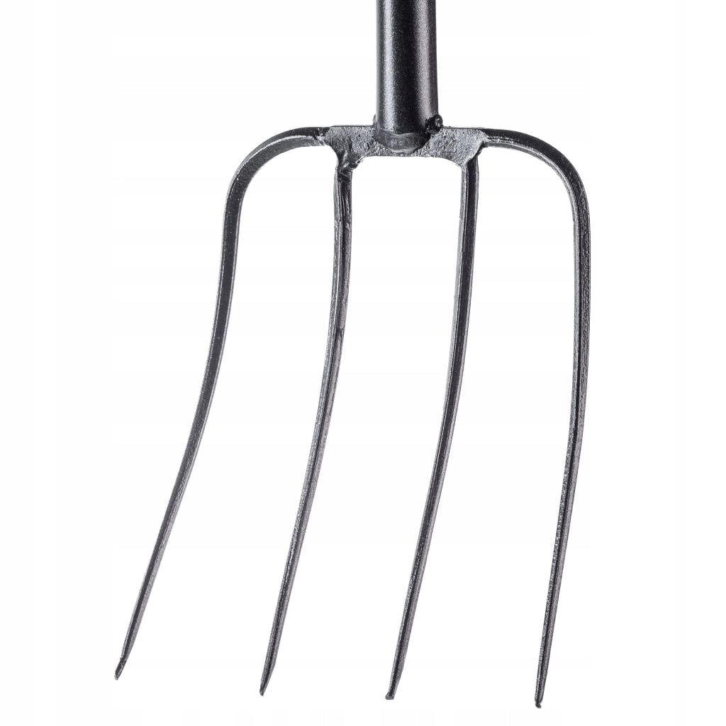 Forca da giardino KADAX a 4 punte in metallo, ergonomica, per fieno e compost, 132 cm