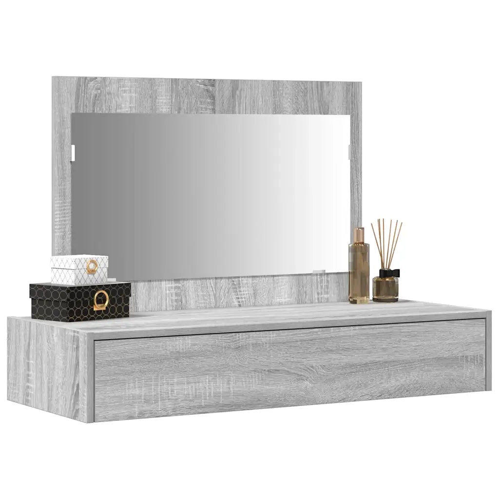 Tavolo da Trucco Grigio 100 x 40 x 70 cm Legno multistrato 865213
