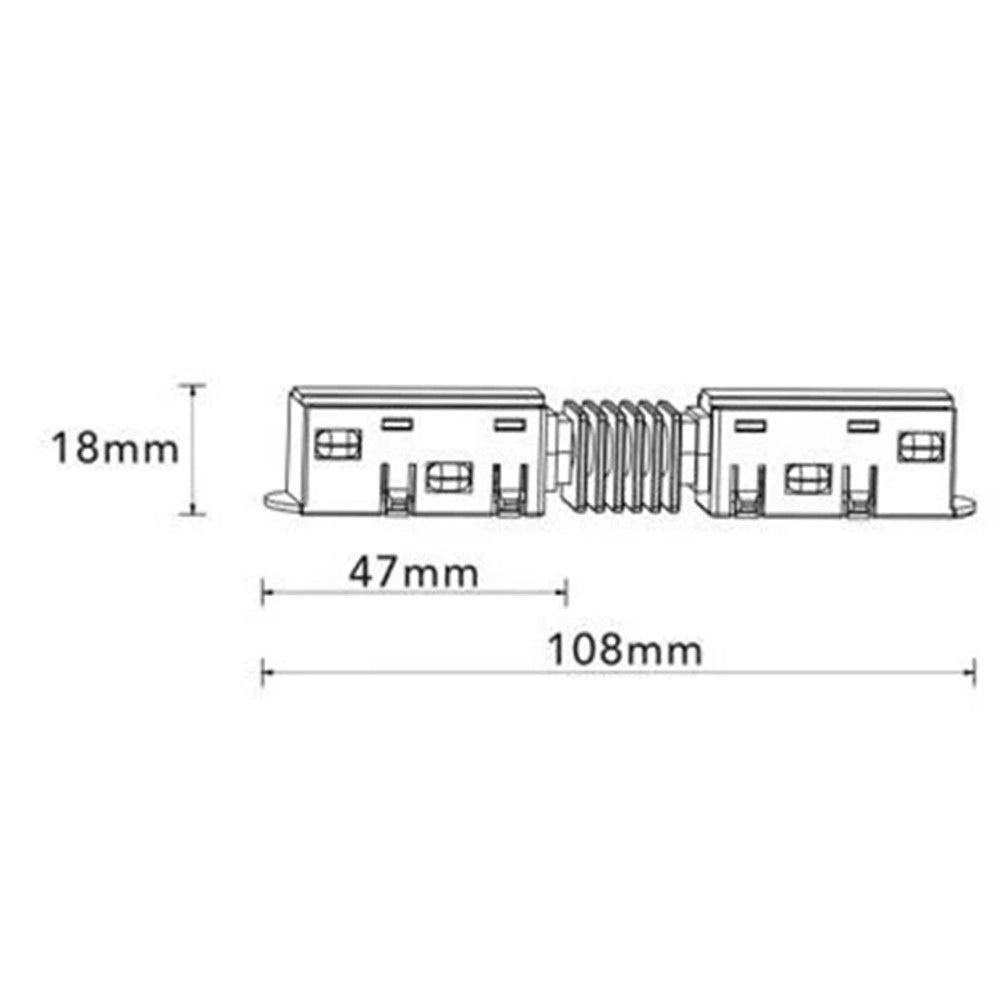 Trade Shop - 20pz Connettore Alimentazione Di Ricarica Dritto Montabile Su Guida Magnetica Dc 48v Mg-d -