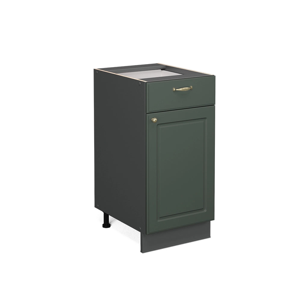 Mobiletto base per cucina Fame-Line Verde-oro rustico/Antracite 40 cm senza piano di lavoro Vicco