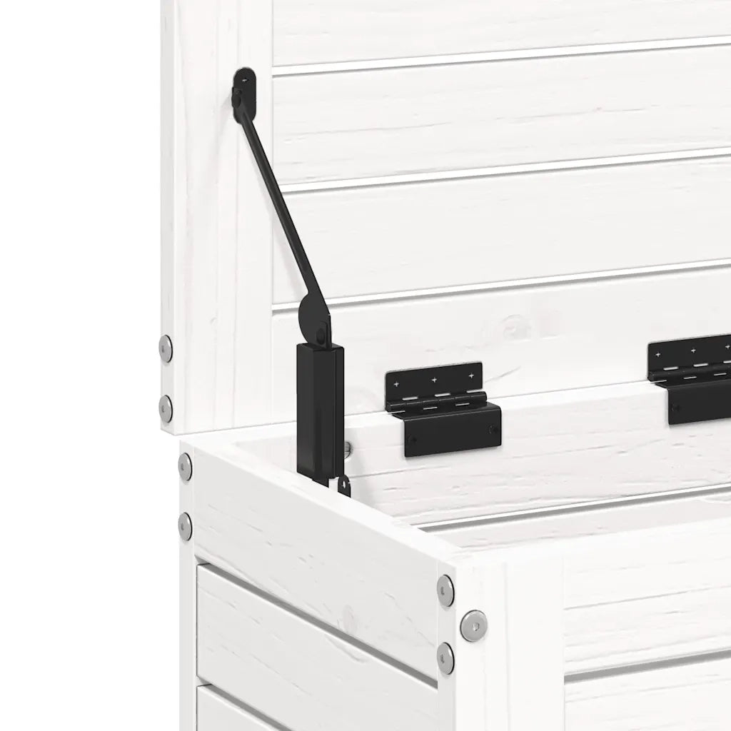 Sedia da giardino-Poggiapiedi da Giardino Bianco 62x31,5x52cm Legno Massello Pino
