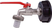 Contenitore IBC con valvola di sfogo a sfera IG 2 con connessione a vite a mano per colonna di raccordo