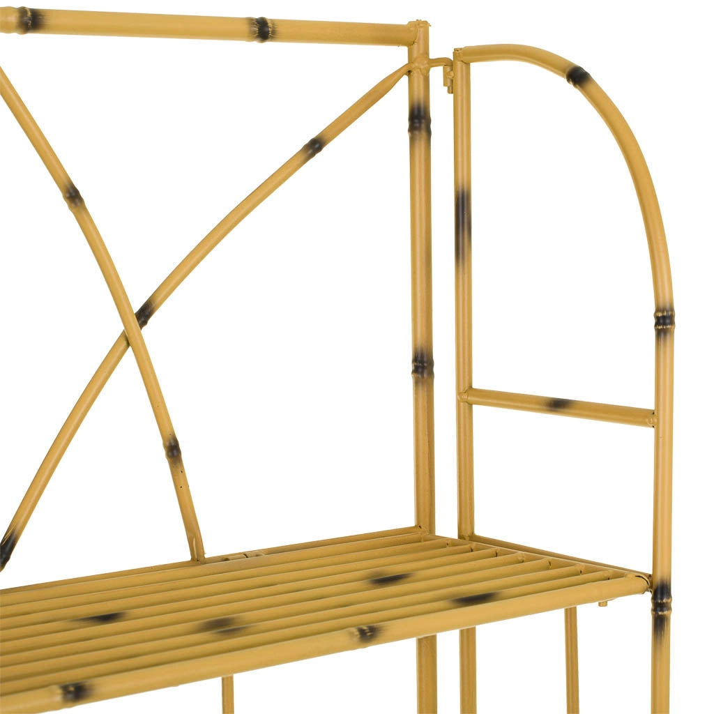 Scaffale in ferro battuto giallo 60x28x160h