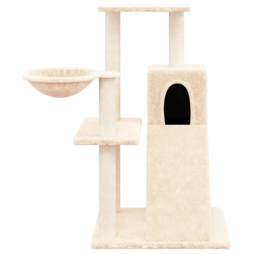 Albero per Gatti con Tiragraffi in Sisal Crema 82 cm cod mxl 6523