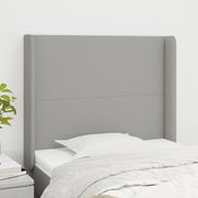 Testiera ad Orecchio-Testata con Orecchie Grigio Chiaro 93x16x118/128 cm in Tessuto 119756