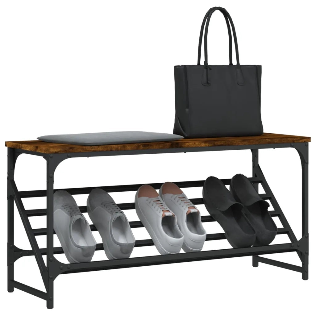 Scarpiera | Mobile per scarpe Rovere Fumo 90x30x45 cm in Legno Multistrato