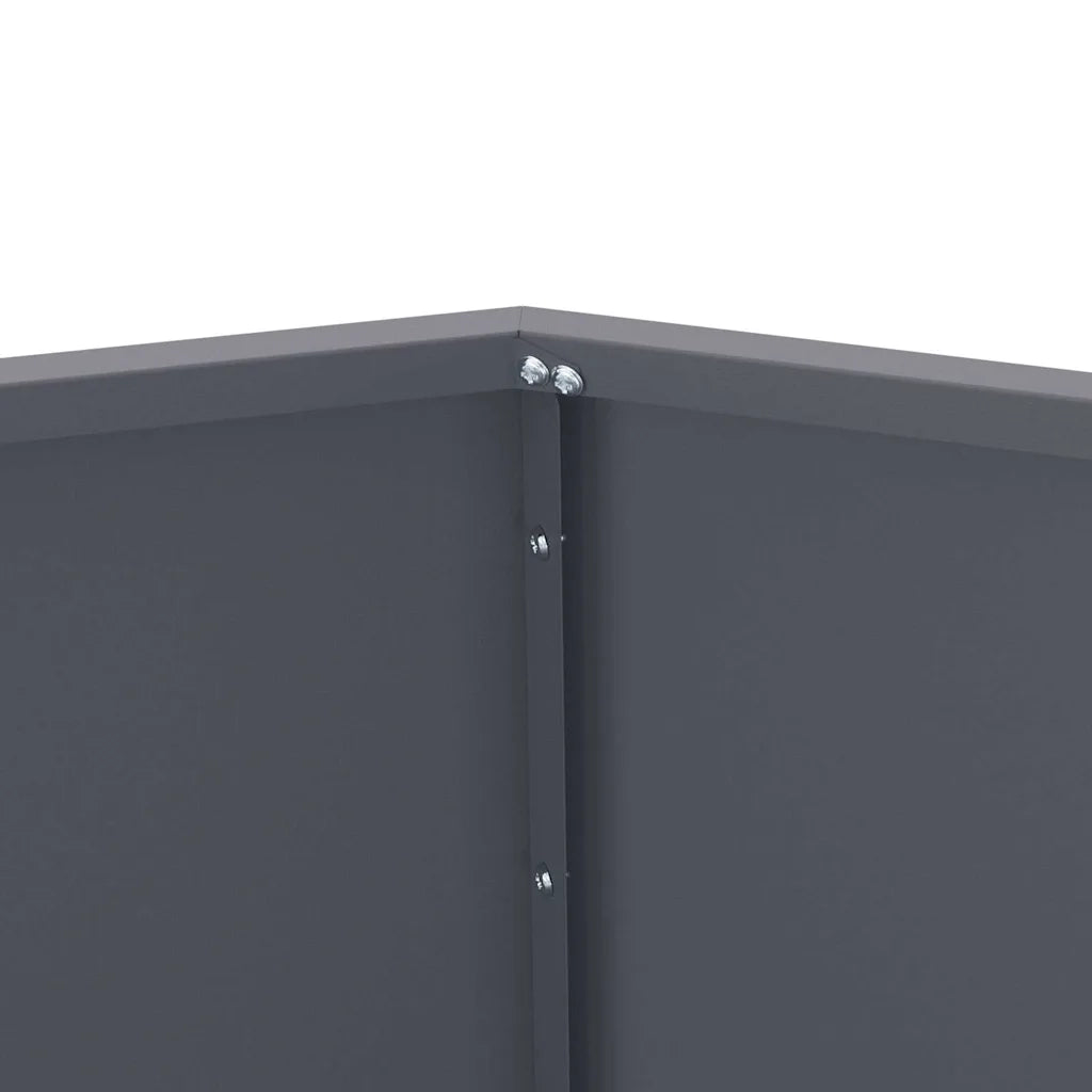 Fioriera | Cassetta per fiori | Vaso Antracite 75 x 75 x 60 cm Acciaio