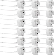 Fitting ceramica GU5.3 con cavo silicone 14 cm - 12 V-250 V 2 A max - 100 W - Fitting per lampada alogena GU5.3 - Fitting per lampada MR16 - Fitting per lampade alogene - 30 pezzi.