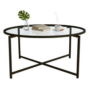 Ecaterina, Tavolino da Salotto Forma Rettangolare, 83x82x40h cm Nero