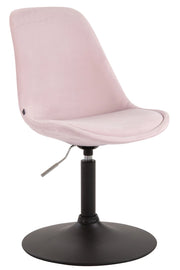 Sedia da pranzo Maverick in velluto rosa,nero