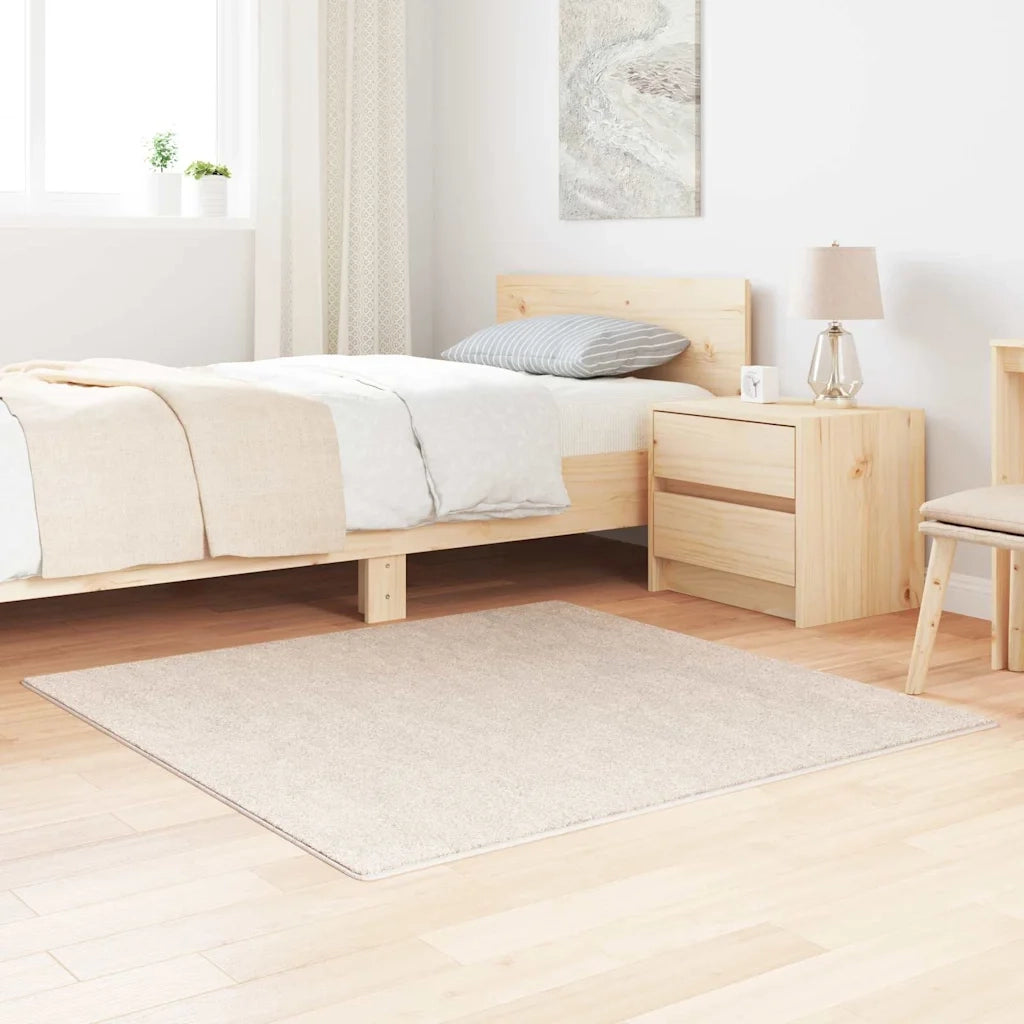 Tappeto del soggiorno | Tappeto Shaggy Antiscivolo Crema 120 x 120 cm PP