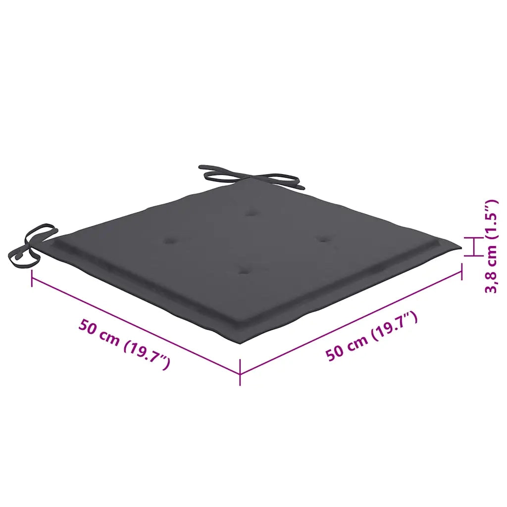 Sedie da Giardino con Cuscini 6 pz in Legno Massello di Acacia cod mxl 72257