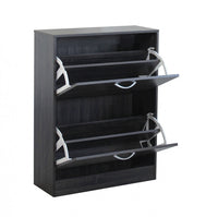 Scarpiera Sally 60x24x80 h cm in Legno Grigio Scuro