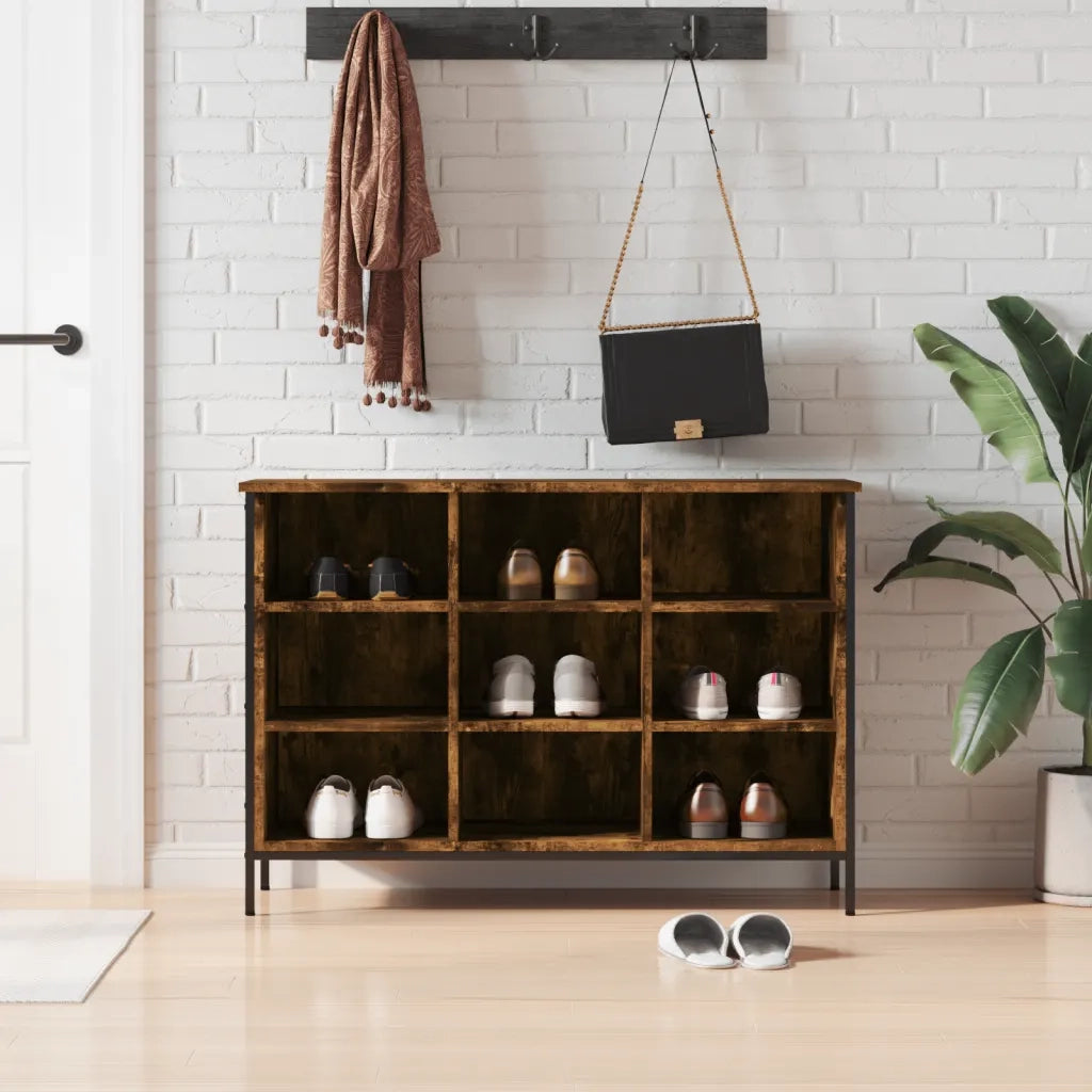 Scarpiera | Mobile per scarpe Rovere Fumo 100x35x70 cm in Legno Multistrato