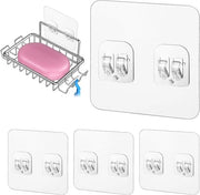 4 Pacchi di Cassetta per Doccia con Hanger Stickers Autoadesivi per Organizzazione Bagno e Cucina senza Foratura.