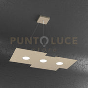 PLATE SOSPENSIONE 3 LUCI ATTACCO GX53 SABBIA