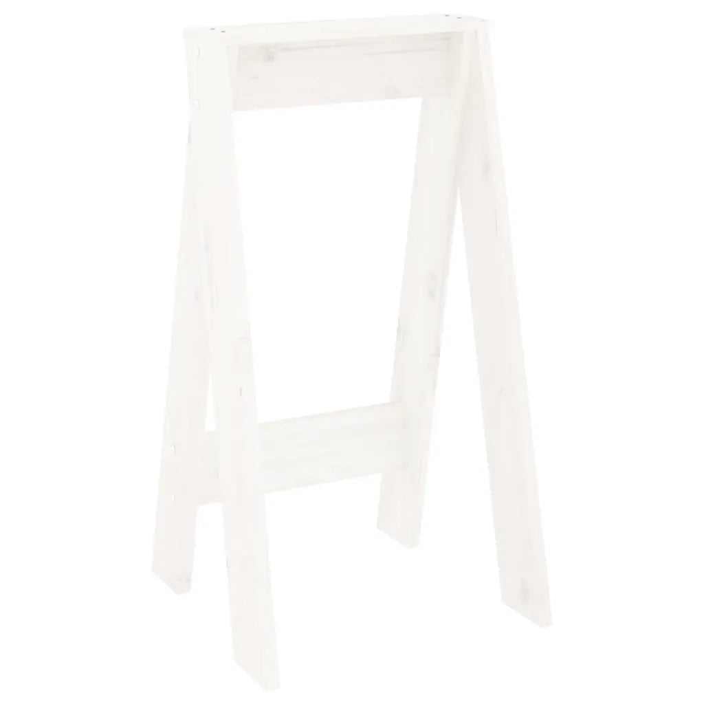 Sgabelli 2 pz Bianchi 40x40x75 cm in Legno Massello di Pino 823670