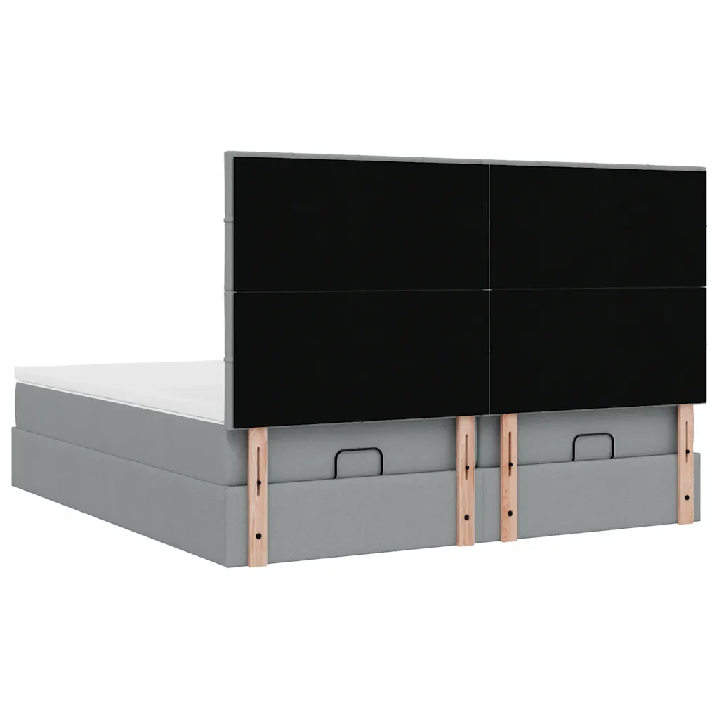 Struttura Letto Pouf con Materassi 180x200 cm in Tessuto 3314541