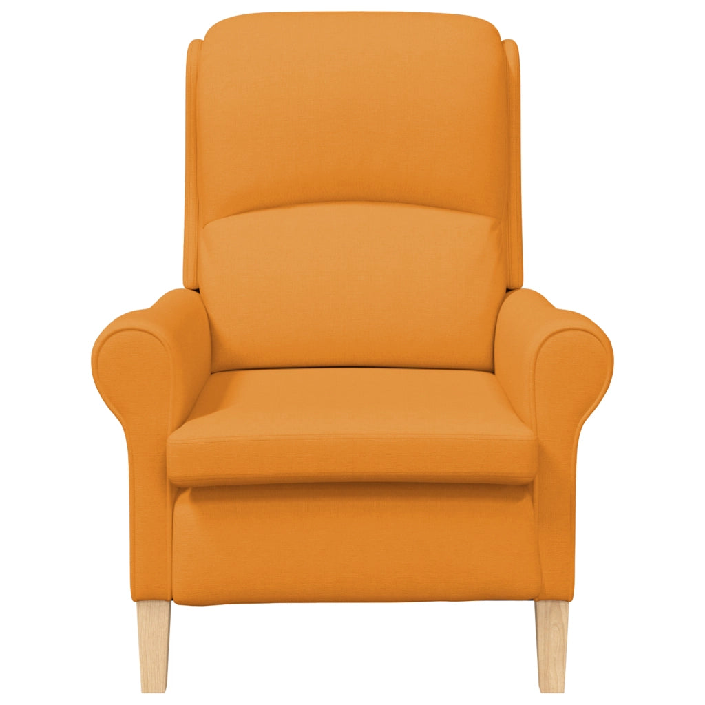 Poltrona Moderna Senape Scuro Tessuto Grande Ergonomica