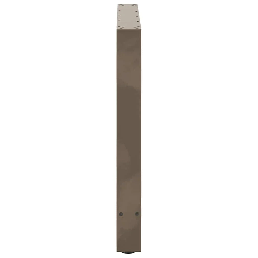 Set di 2 gambe per tavolo da pranzo robuste quadrate e regolabili 70 x 72-73 cm in acciaio verniciato a polvere naturale 02_0057551