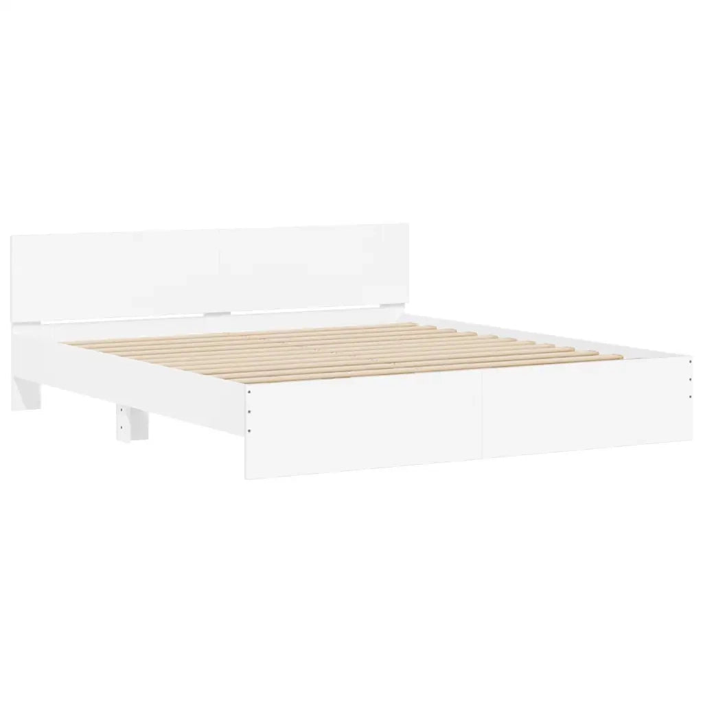 Giroletto con Testiera Bianco 160x200 cm 3207469