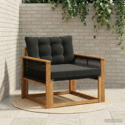 Set di divani da esterno-Sofa da giardino Legno di Acacia Massello e Textilene 176282