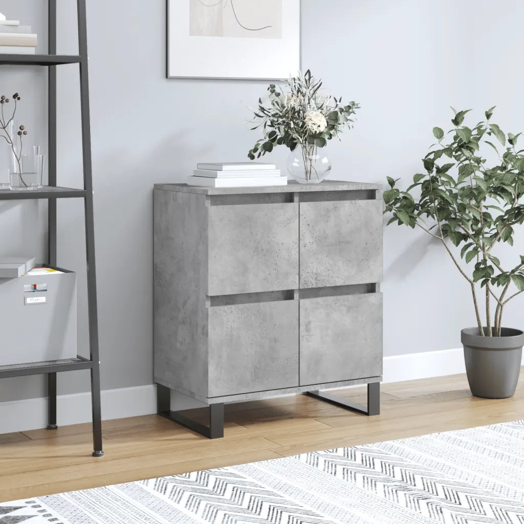 Credenza-Buffet-Armadio da cucina Grigio Cemento 60x35x70 cm in Legno Multistrato 899362