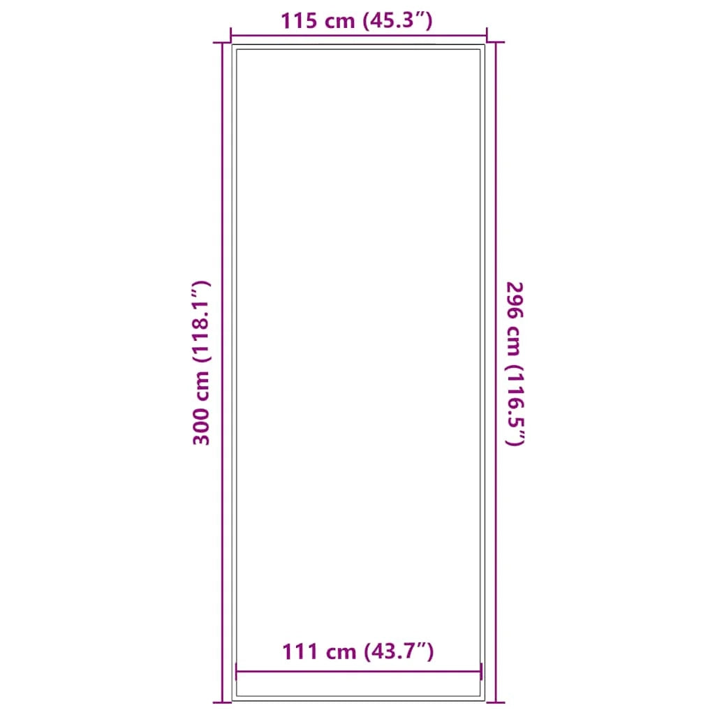 Zerbino antiscivolo a righe per interni ed esterni 115 x 300 cm PP nero 02_0058144